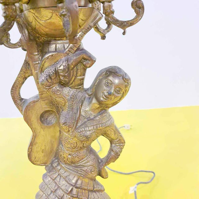Golden Candleholder with Figure For Sale - Image 12 of 13