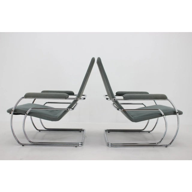Set of Tubular Armchairs, 1970s For Sale - Image 4 of 11