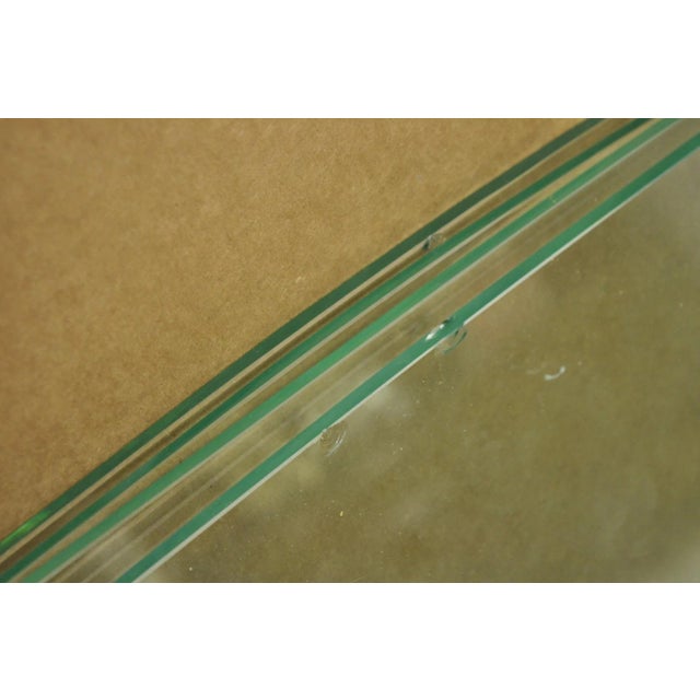 Antique American Empire Tiger Oak Curved Glass China Cabinet W/ Carved Griffins For Sale - Image 14 of 18