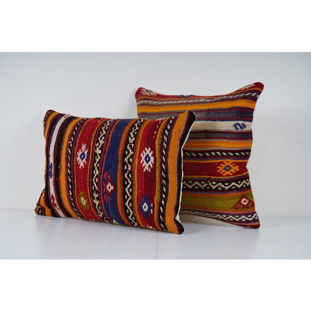 Handmade Turkish Rug Pillow Covers • Vintage Rug Decor Elevate your home decor with these exquisite 16" x 24" 19'' x 19''...