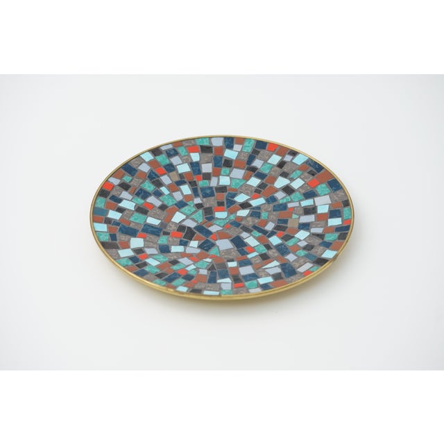Mid-Century Mosaic Bowl or Wall Plate by R. Zimmermann for Ritter, 1950s For Sale - Image 6 of 10