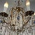 Chandelier in Golden Iron and Light Blue Crystals, 1950s For Sale - Image 9 of 14
