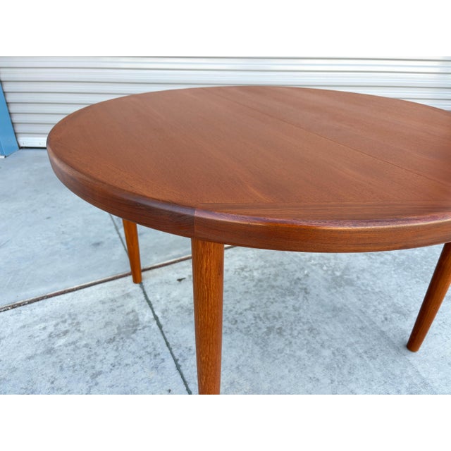 1960s Danish Modern Teak Extendable Dining Table For Sale - Image 13 of 15