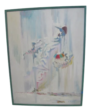 Jack McLarty Pacific Nw Original Signed Abstract Figural Oil Painting