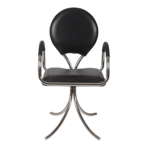 PH 506 Armchair with Black Leather by Poul Henningsen
