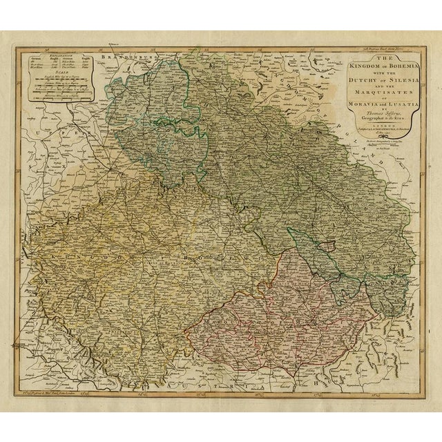 Map of the Kingdom of Bohemia with Silesia, Moravia and Lusatia, 1804 For Sale - Image 3 of 8