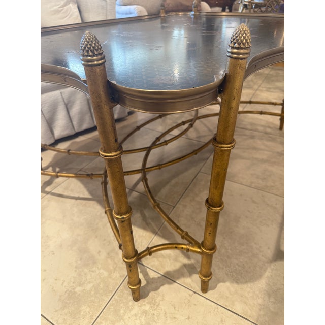Ebony Chinoiserie Faux Bamboo Cocktail Table For Sale - Image 8 of 12