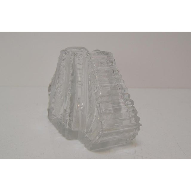 Glass Vintage Cut Crystal Glass Vase from Glasswork Novy Bor, 1950s For Sale - Image 7 of 12