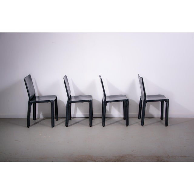 CAB 412 Side Chairs by Mario Bellini for Cassina, 1995, Set of 4 For Sale - Image 12 of 18