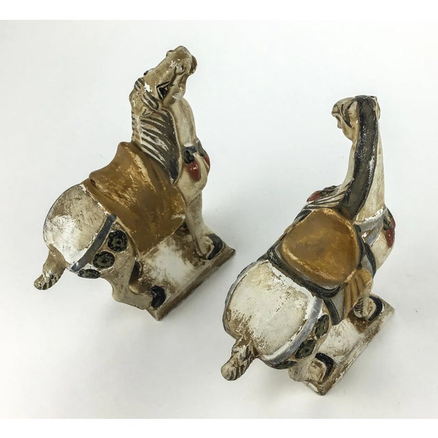Miniature Antique Pair of Terra Cotta Tang Horses For Sale - Image 4 of 13