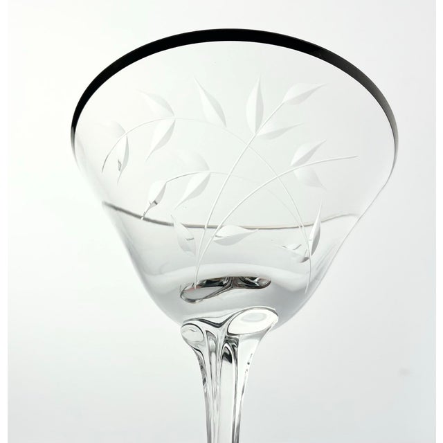 1950s 1950s Fostoria “Bridal Belle” Set of 6 Coupe Champagne Glasses For Sale - Image 5 of 6