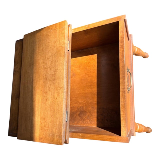 Exceptional vintage Heywood-Wakefield “Dough Box” side table, dating to the 1950s. This distinctive American-made table...
