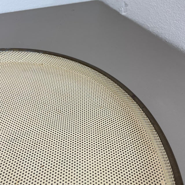 Metal Modern Metal Tray Hole Pattern by Mathieu Matégot, 1950s For Sale - Image 7 of 15