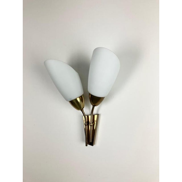Brown Mid-Century Wall Lamp from Kamenicky Senov, 1960s For Sale - Image 8 of 10