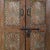 Antique Indian Sunburst Carved Teakwood Door, with 3 symmetrical panels per door, high quality but unassuming, very sweet...