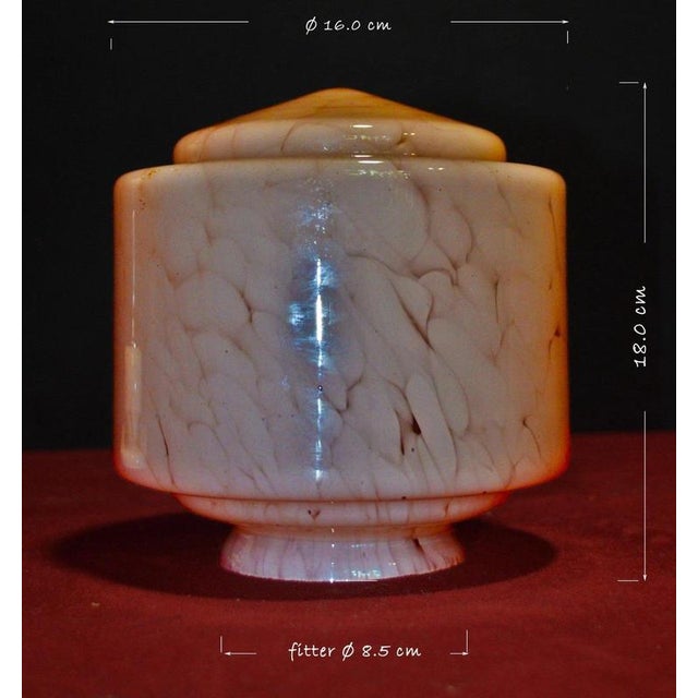 Modern Modernist Art Deco French Chrome, Porcelain and Opaline Glass Table Lamp, 1940s For Sale - Image 3 of 18