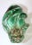 Handblown Art Glass Vase in Green Twisted Organic Shape For Sale - Image 11 of 13