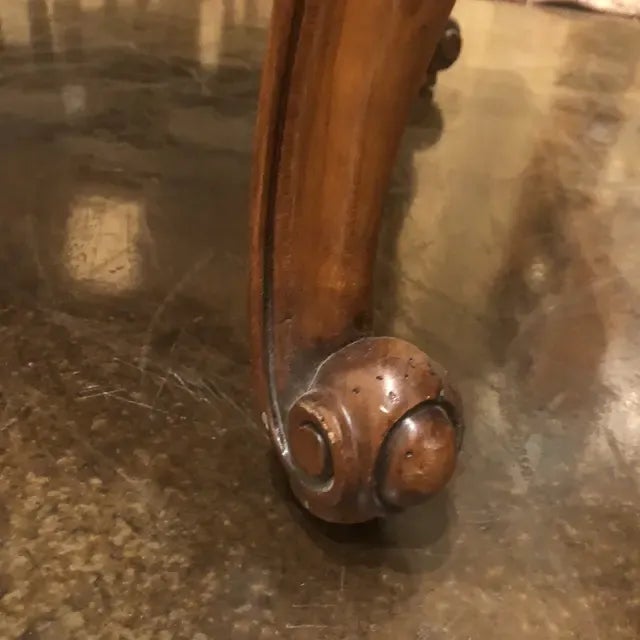 Tan 1990s Vintage Italian Chair with Carved Legs For Sale - Image 8 of 13