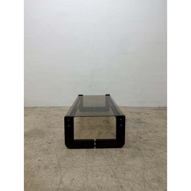 1970s Percival Lafer Mp-97 Rosewood and Smoked Glass Coffee or Cocktail Table, 1970s For Sale - Image 5 of 13