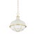 Gorgeous Aged Brass cagework and glossy opal glass give this recognizable silhouette an instant upgrade. The refined...