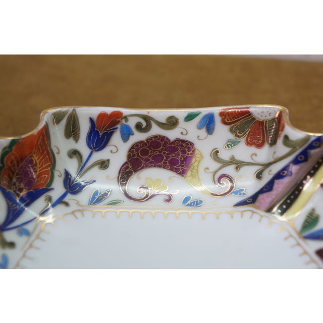 Antique Royal Vienna Ruffled Flower Serving Dish Shallow Bowl Compote 8" For Sale - Image 4 of 13