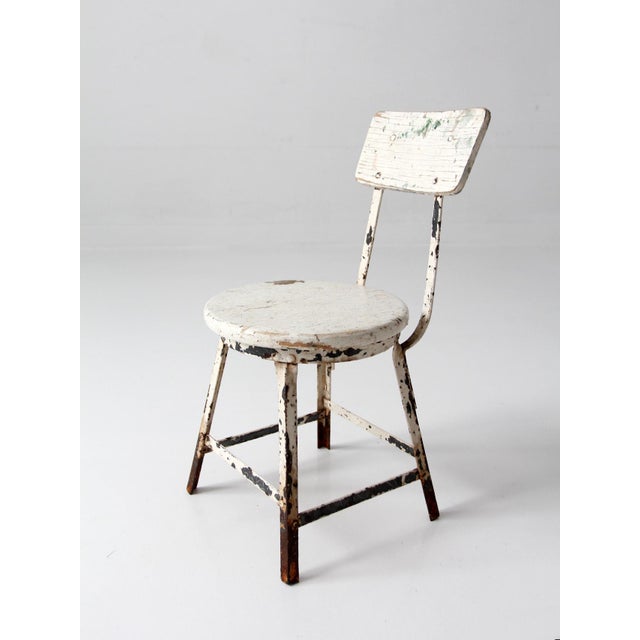 Vintage Child's Wood and Metal School Chair For Sale - Image 6 of 11