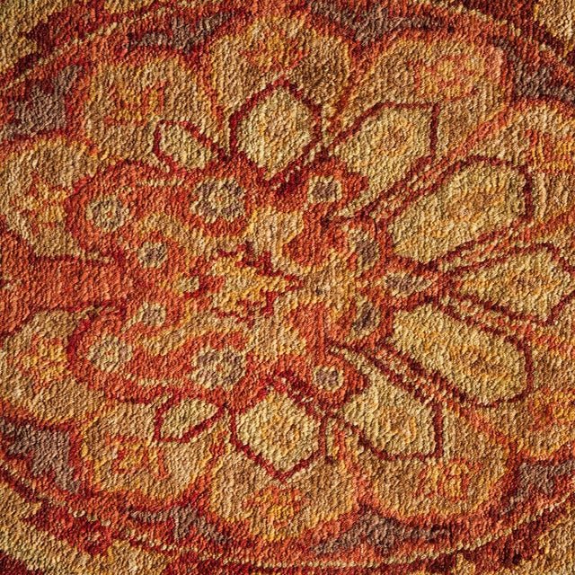 Traditional Mogul Collection Hand-Knotted Area Rug - Pink 8' 1" x 9' 10" For Sale - Image 3 of 4