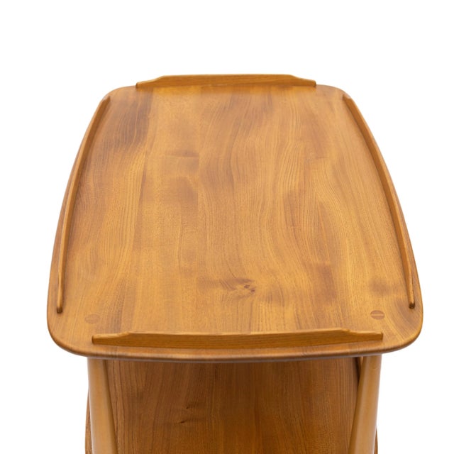 Mid-Century Modern Ercol Elm and Beech Bar Cart Designed by Lucian Ercolani, 1955. For Sale - Image 10 of 12