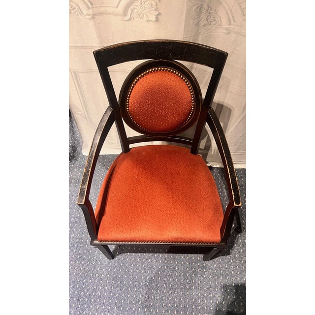 Set of 6 Upholstered Dining Arm Chars by Minton-Spidell, 1990s For Sale In Boston - Image 6 of 11