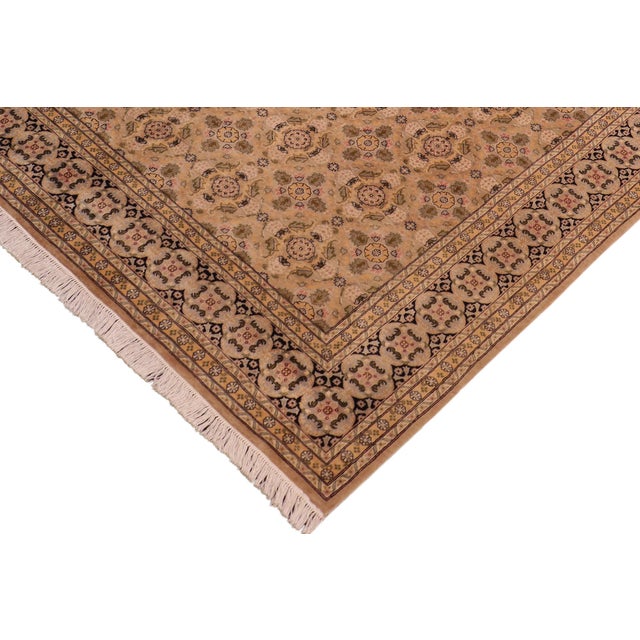 Renaissance Elegant Gulzar Pak-Persian Gold/Black Wool Rug - 8'1'' X 10'1'' For Sale - Image 3 of 9