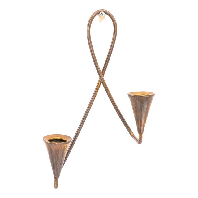 Wall Brass Candleholder, Vienna, Austria, 1950s For Sale