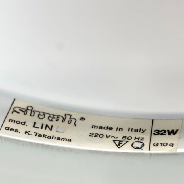 White Lin Wall Lamp by Kazuhide Takahama for Sirrah, 1970s For Sale - Image 8 of 9