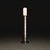 Handcrafted Ceramic Floor Lamp in With Linen Cylinder Lampshade in Gasoline Gloss Glaze For Sale - Image 4 of 6