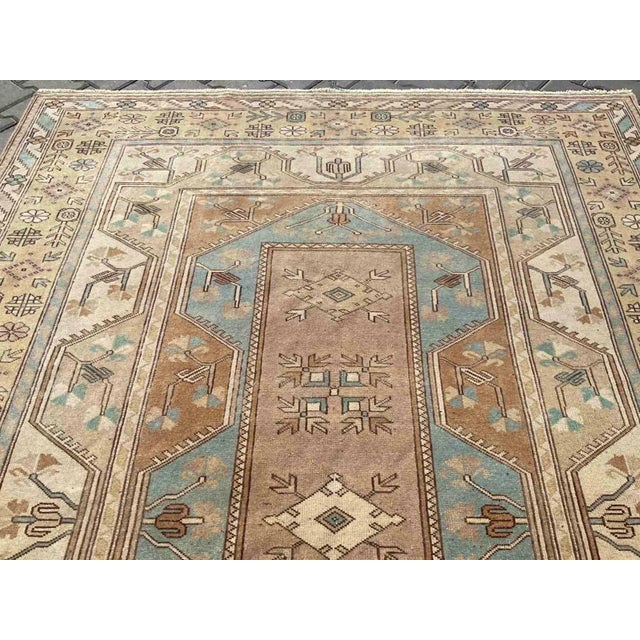 1950's Hand Knotted Turkish Area Rug - 80" X 110" For Sale - Image 4 of 11