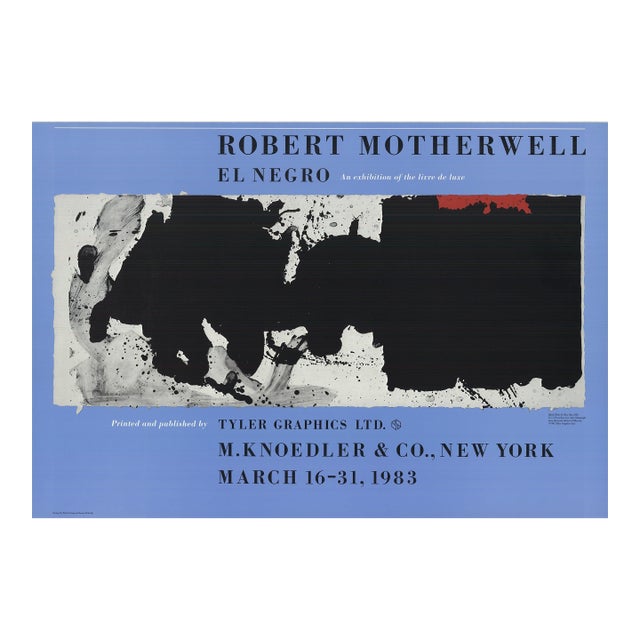 Robert Motherwell Black With No Way Out, 1983 For Sale