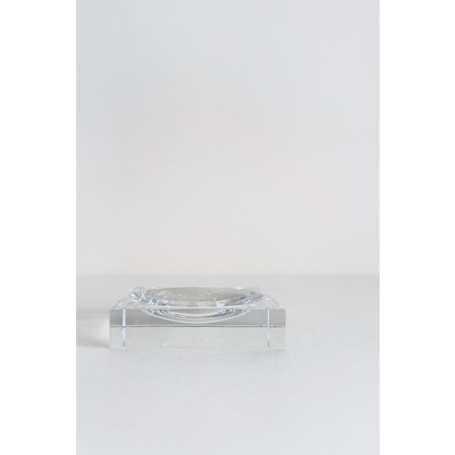 Glass Baccarat Square Sparte Crystal Ashtray, 1980s For Sale - Image 7 of 8