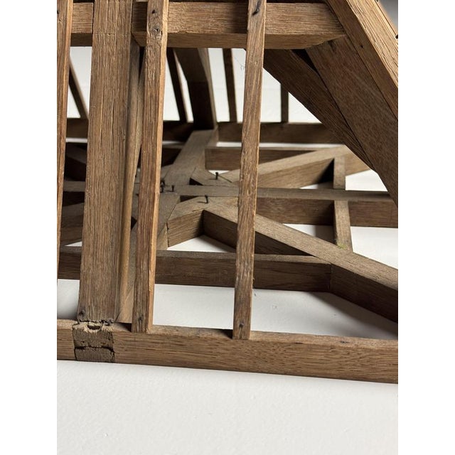 French Roof Construction Model in Oak For Sale - Image 12 of 17