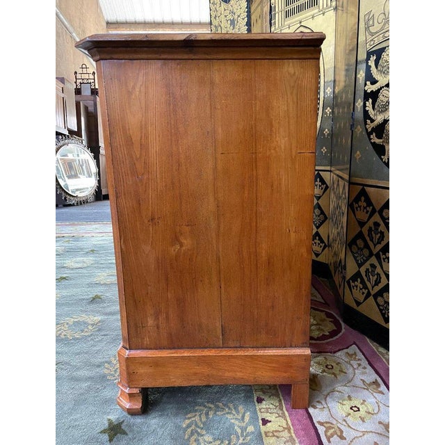 Metal Louis Philippe Chest of Drawers in Elm For Sale - Image 7 of 13