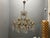 Large Florentine Tole Chandelier with Murano Glass Flowers, Italy, 1950s For Sale - Image 18 of 18