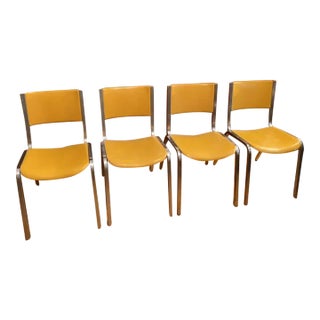 1960's Steelcase Stacking Chairs- Set of 4 For Sale