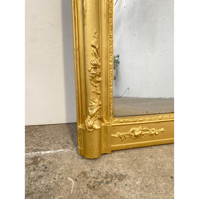 Stuccoed and Gilded Wooden Mirror, France, 19th Century For Sale - Image 6 of 12