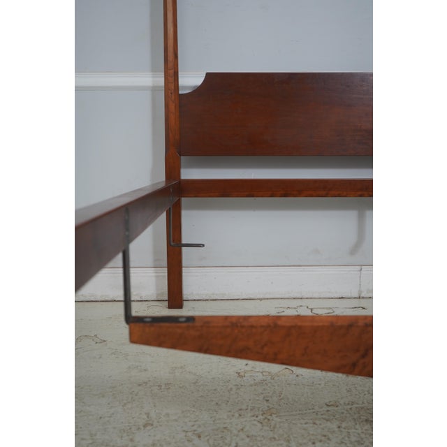 Eldred Wheeler Queen Size Cherry Canopy Bed For Sale - Image 10 of 17