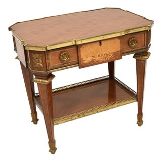 Vintage French Inlaid Occasional Side Table, 1920s For Sale