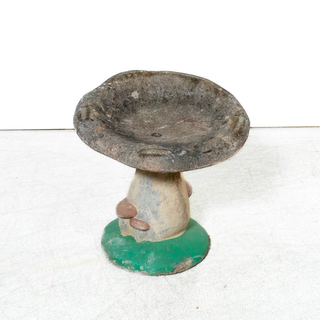 Mid 20th Century Vintage French Cast Concrete Mushroom Garden Seat, Mid-20th Century For Sale - Image 5 of 14