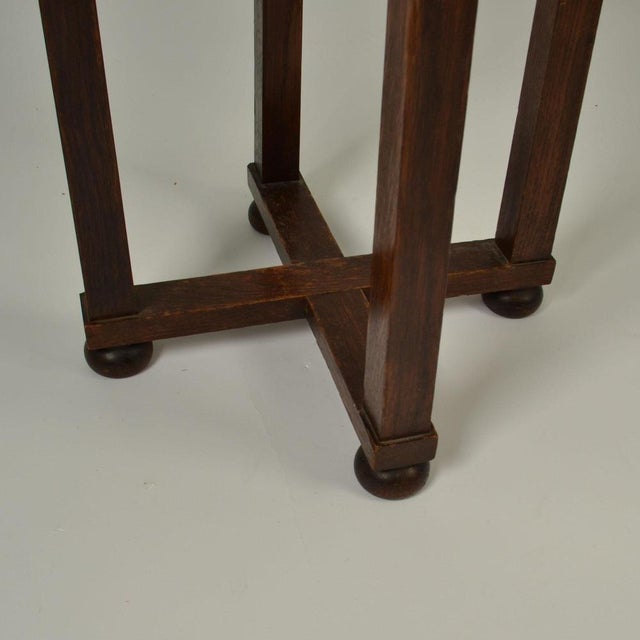 Modernist Dutch Amsterdam School Side Table, 1920s For Sale - Image 10 of 12