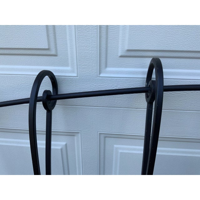 1970s Forged Iron Queen Size Headboard & Footboard For Sale In Chicago - Image 6 of 13