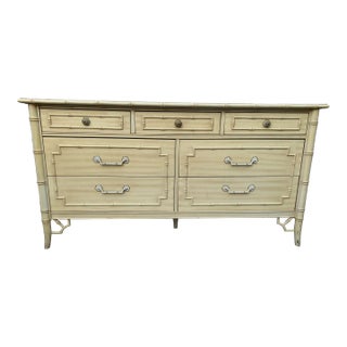 Thomasville Allegro Faux Bamboo 7 Drawer Dresser For Sale