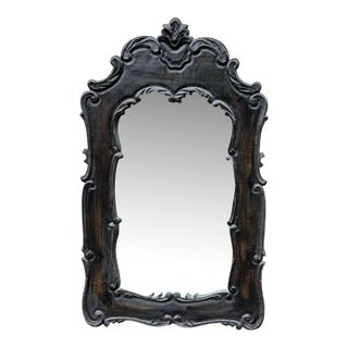 Rustic French Rococo Oversized Wall Mirror For Sale