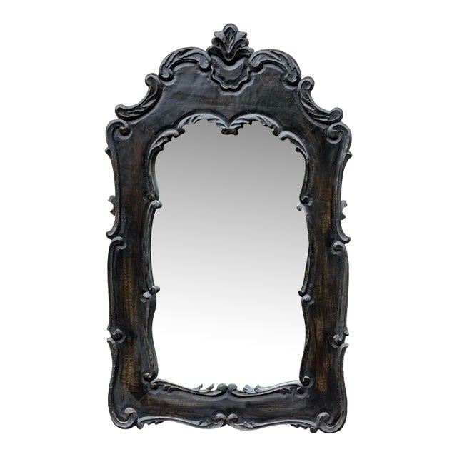 Rustic French Rococo Oversized Wall Mirror For Sale