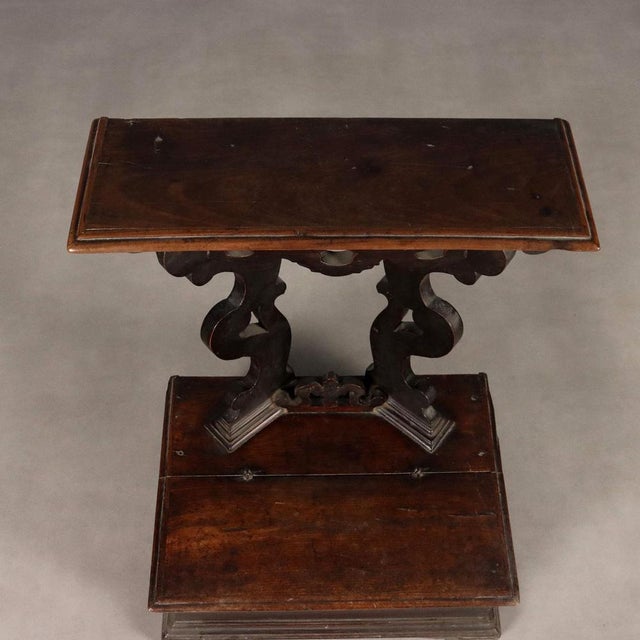 Wood Baroque Cherrywood Kneeler, Central Italy, 17th Century For Sale - Image 7 of 9